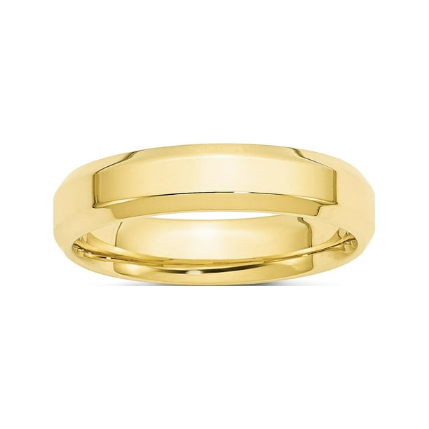 10KY 5mm Bevel Edge Comfort Fit Band 10KY 5mm Bevel Edge Comfort Fit Band